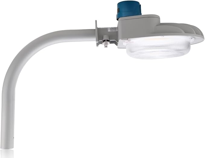 RuggedGrade 120W - Vontair Series - LED Barn Style Light with Arm Mount + Photocell - 18,000 Lumens - Color Selectable 3000K/4000K/5000K - Gray Housing - Outdoor Light | DLC 5.1 Premium