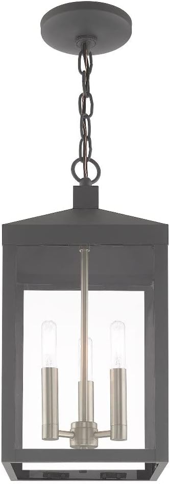 Livex Lighting 20593-01 3 Light Antique Brass Outdoor Pendant Lantern