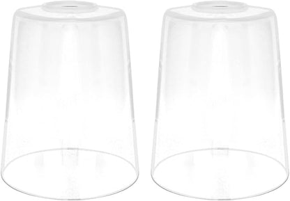 2 Pack Clear Glass Shade, Modern Light Fixture Replacement Globe or Cover with 1-5/8-Inch Fitter for Chandelier Wall Sconce Pendant Light, G0026