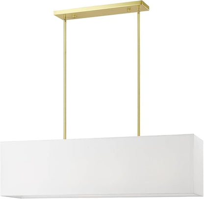 Livex Lighting, 41155-12, Summit, Linear Chandelier, Satin Brass