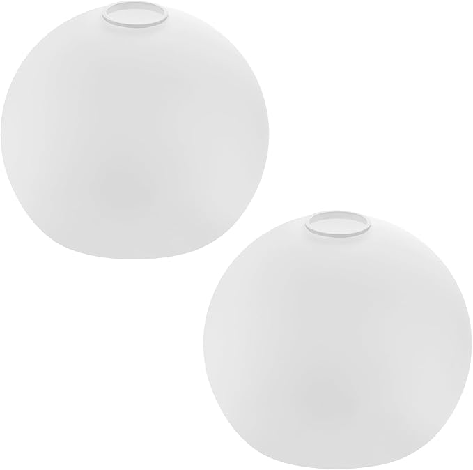 Fixture Replacement Globe Shade with 1.65 Inch Fitter, 8 Inch Diameter, E26 Base 1-5/8 In Fitter, Glass Lampshade Cover for Pendant Wall Sconce Chandelier
