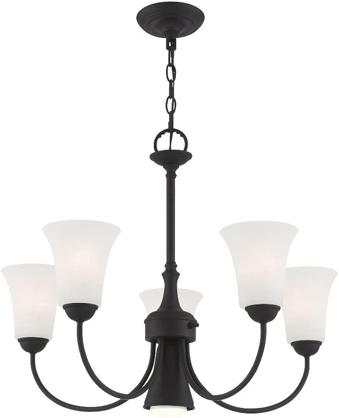 Livex Lighting 6465-04 Ridgedale 6 Light Chandelier, Black