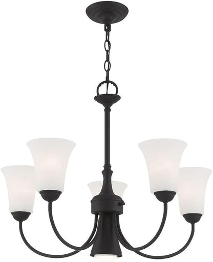 Livex Lighting 6465-04 Ridgedale 6 Light Chandelier, Black