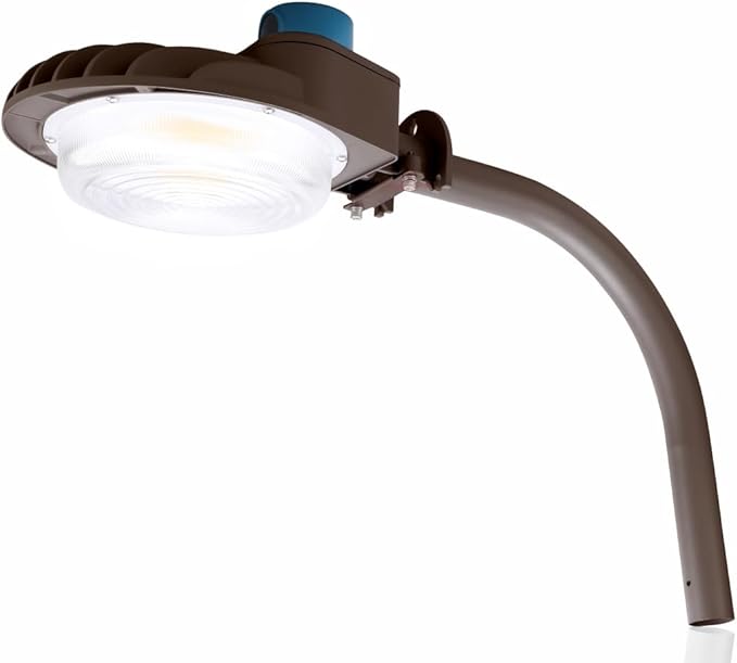 RuggedGrade 60W - Vontair Series - LED Barn Style Light with Arm Mount + Photocell - 9,000 Lumens - Color Selectable 3000K/4000K/5000K - Brown Housing - Outdoor Light - DLC 5.1 Premium