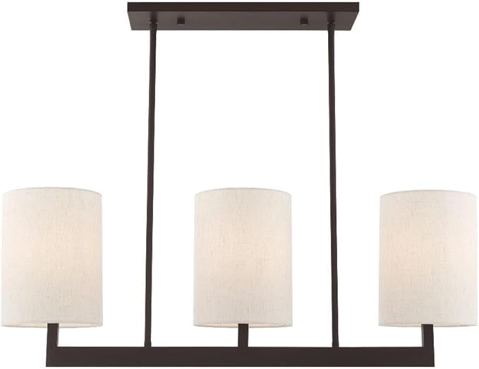 Livex Lighting 42426-07 Linear Chandelier, Bronze, 22.00x36.00x7.50