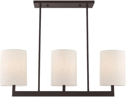 Livex Lighting 42426-07 Linear Chandelier, Bronze, 22.00x36.00x7.50
