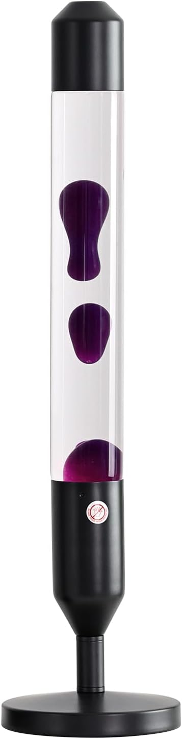 24.4-Inch Relaxing Liquid Motion Lamps,Magma Lamps, Home Decor Living Room Office Bedroom Lamp (Purple Wax White Water/Black)