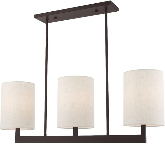 Livex Lighting 42426-07 Linear Chandelier, Bronze, 22.00x36.00x7.50