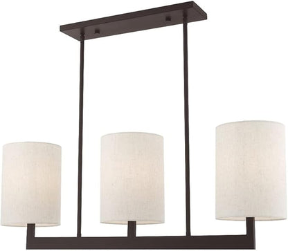 Livex Lighting 42426-07 Linear Chandelier, Bronze, 22.00x36.00x7.50