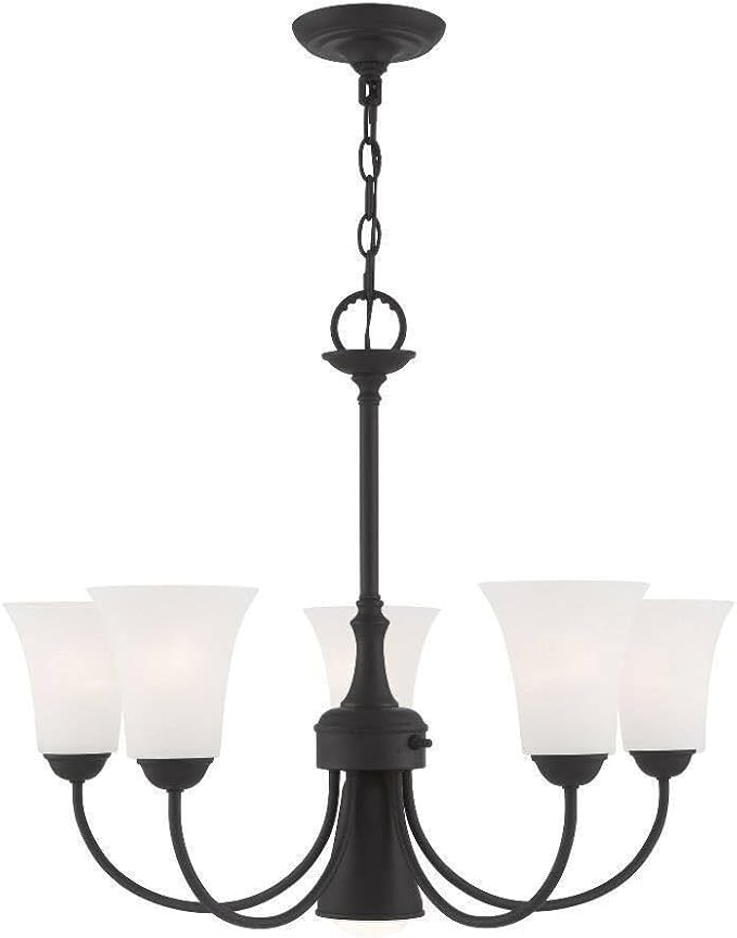 Livex Lighting 6465-04 Ridgedale 6 Light Chandelier, Black
