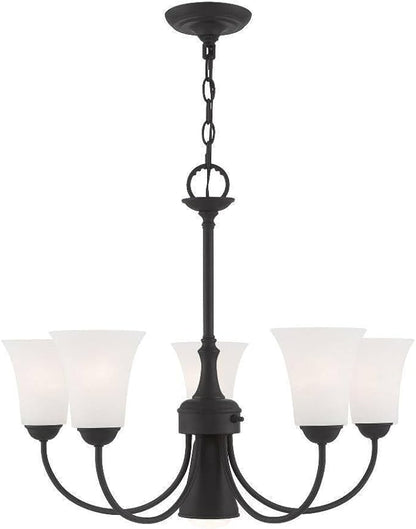 Livex Lighting 6465-04 Ridgedale 6 Light Chandelier, Black