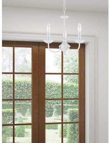 Livex Lighting 4153-03 Chandelier with No Shades, White