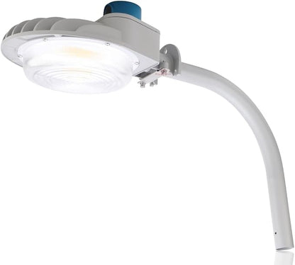 RuggedGrade 120W - Vontair Series - LED Barn Style Light with Arm Mount + Photocell - 18,000 Lumens - Color Selectable 3000K/4000K/5000K - Gray Housing - Outdoor Light | DLC 5.1 Premium