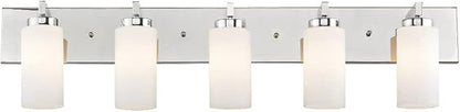 Livex Lighting 16375-91 West Lake 5-Light Bath Light, Brushed Nickel, 35 x 4 x 8