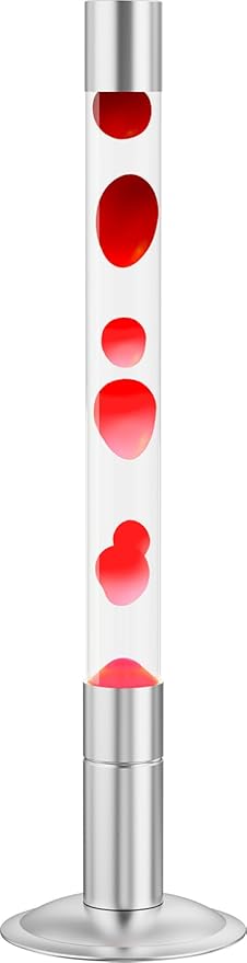 30-Inch Relaxing Liquid Motion Lamps,Magma Lamps, Home Decor Living Room Office Bedroom Lamp for Adults (White Water Red Wax)