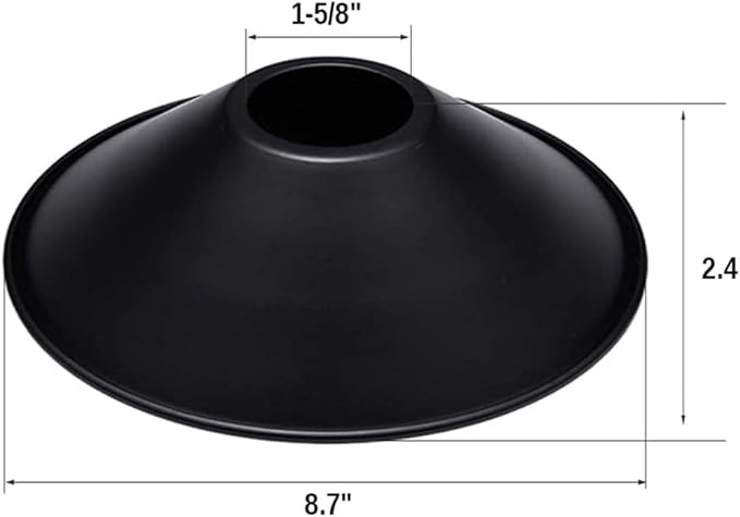 3-Pack 8.7"Industrial Iron Lamp Shade, Light Cone Shade Black Pendant Light Covers, Vintage Metal Replacement Lampshade, Ceiling Chandelier Shade, Wall Lamp Shade