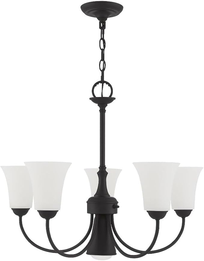 Livex Lighting 6465-04 Ridgedale 6 Light Chandelier, Black