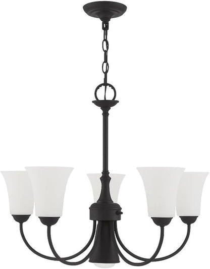 Livex Lighting 6465-04 Ridgedale 6 Light Chandelier, Black