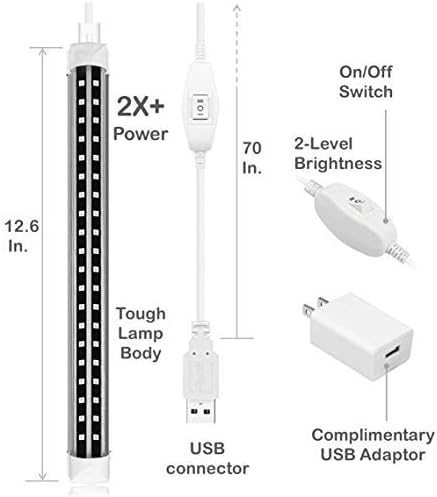 UV LED Black Light, 10W LED Tube for BlackLights Bulbs Replacement, Poster, UV Art, Bedroom, BlackLights for Halloween and Parties