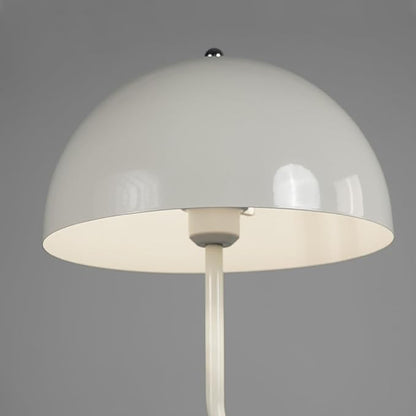 Unique Floor Lamp Metal Dome Shade Modern Floor Light Cute Mush-Room Standing Floor Lamp Tall White Lamp with Foot Switch and Iron Shade