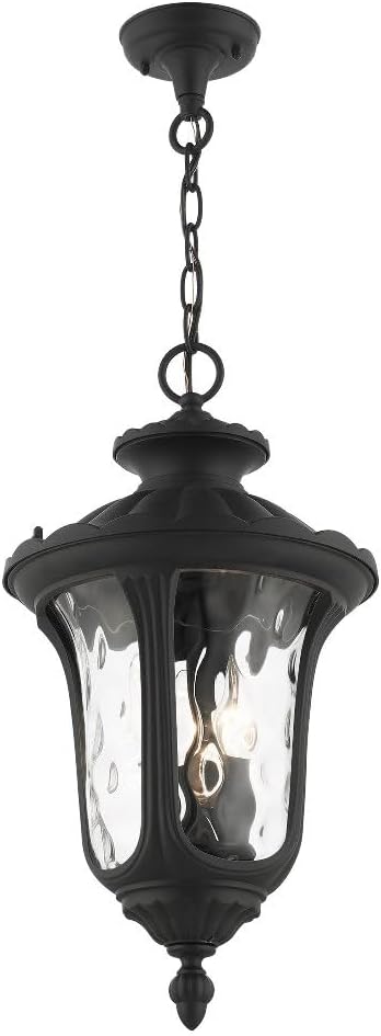 Livex Lighting 7858-13 Oxford 3-Light Outdoor Hanging Light, 11" x 11" x 20.5", White