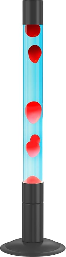 30-Inch Relaxing Liquid Motion Lamps,Magma Lamps, Home Decor Living Room Office Bedroom Lamp for Adults (White Water Red Wax)