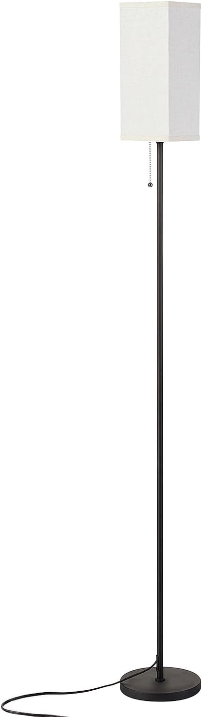 Floor Lamps for Living Room, Modern Standing Lamp with Pull Chain Switch, 3 Color Temperature Black Pole Lamp with Lampshade, 9W LED Bulb Tall Lamps for Bedroom Office Kid Room