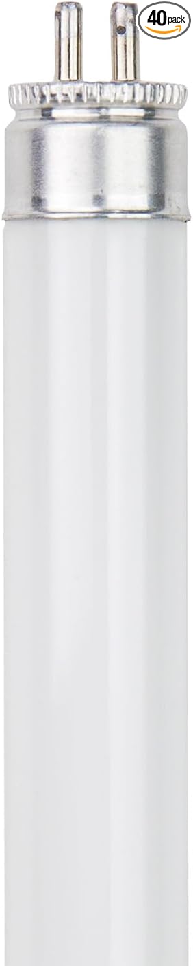 Sunlite 30340 F28T5/841 4 Foot T5 Linear Fluorescent Lamp, 28 Watts, 2500 Lumens, 4100K Cool White, Miniature G5 Bi-Pin Base, ROHS Compliant, High Performance Straight Tube, 40 Pack