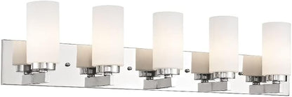 Livex Lighting 16375-91 West Lake 5-Light Bath Light, Brushed Nickel, 35 x 4 x 8