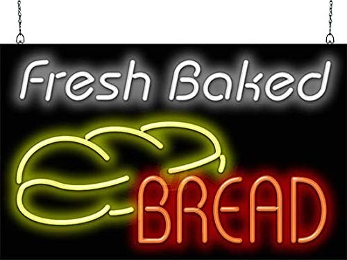 Fresh Baked Bread w/Bread Neon Sign