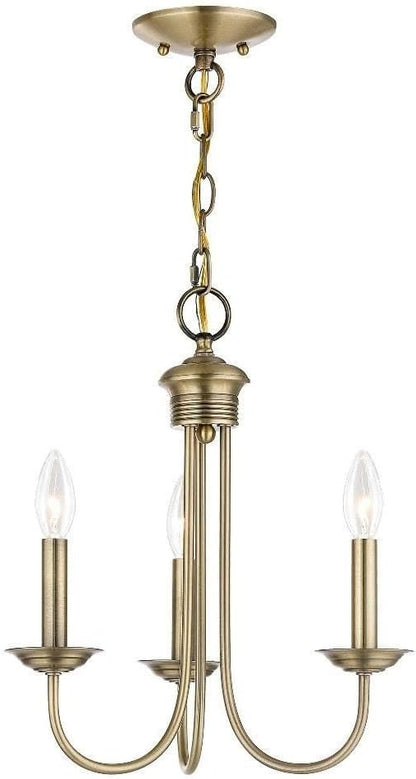 Livex Lighting 42683-01 Mini Chandelier, Medium, Antique Brass