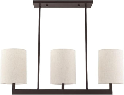 Livex Lighting 42426-07 Linear Chandelier, Bronze, 22.00x36.00x7.50