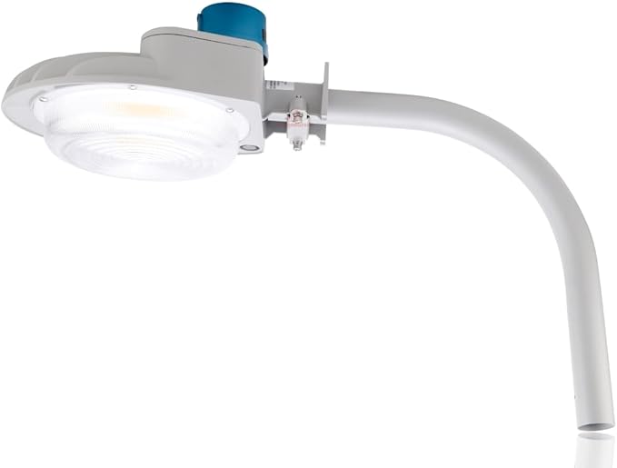 RuggedGrade 60W - Vontair Series - LED Barn Style Light with Arm Mount + Photocell - 9,000 Lumens - Color Selectable 3000K/4000K/5000K - Gray Housing - Outdoor Light - DLC 5.1 Premium