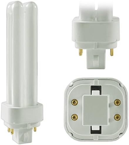 (4 Pack) PLC-13W 841, 4 Pin G24q-1, 13 Watt Double Tube, Compact Fluorescent Light Bulb, Replaces Sylvania 20667 CF13DD/E/841 - Philips 38328-1 PL-C 13W/841/4P/ALTO and GE 97597 F13DBX/841/ECO4P