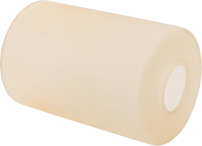 Glass Lamp Shade Replacement Globe & Cover for Light Fixture, 6-1/16" Height 4-1/16" Diameter, 1-5/8 inch Fitter, 5 Pack Light Amber Frosted Cylinder Glass Shade