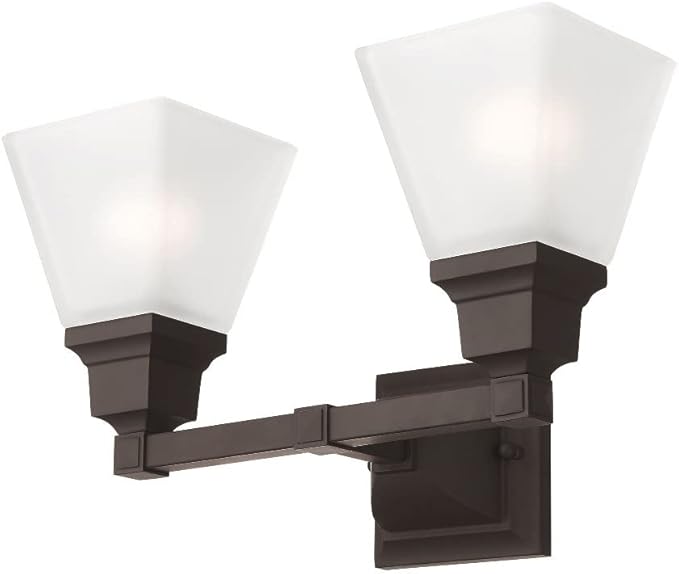 Livex Lighting 1032-02 Mission 2-Light Bath Light, Polished Brass