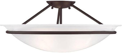 Livex Lighting 4825-07 Newburgh 3-Light Ceiling Mount, Bronze