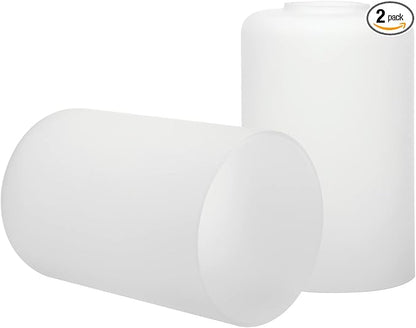2 Pack Clear Frosted Glass Lamp Shade Replacement Globes & Cover, 6-1/16" Tall, 4-1/16" Diameter, Light Fixture Cylinder Shade with 1 5/8 Inch Fitter