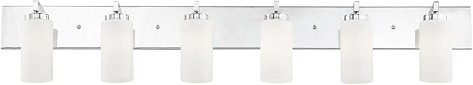 Livex Lighting 16376-05 West Lake 6-Light Bath Light, Chrome, 47 x 4 x 8