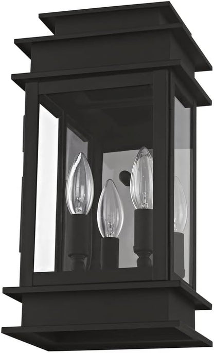 Livex Lighting 2014-29 Princeton Outdoor Wall Lantern, Vintage Pewter, 14" x 7.5" x 14"