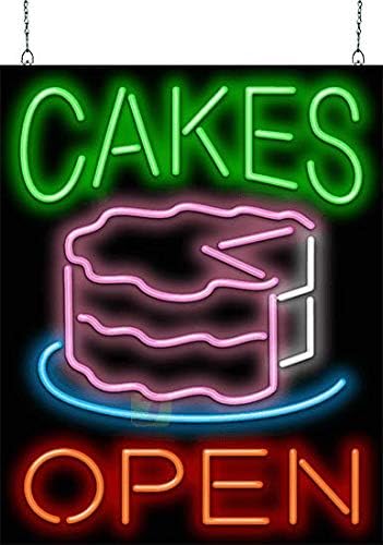 Cakes Open Neon Sign