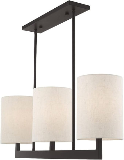 Livex Lighting 42426-07 Linear Chandelier, Bronze, 22.00x36.00x7.50