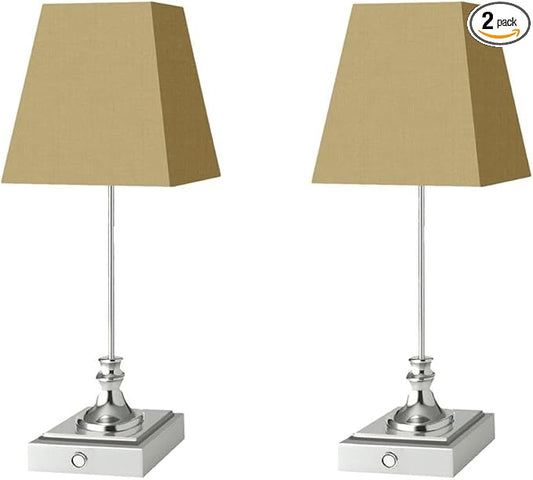 Rechargeable LED Table Lamps with Stepless Touch Control,Light Sliver Cordless Lamp for Living Room&Bedside&Patio&Shower,Small Desk Lamp(6000mAH Battery),2 Pack for Home Decor,Best Gifts for Family