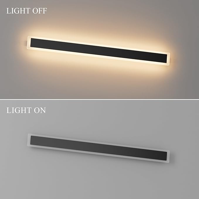 2 Pack 39.4In Long Outdoor LED Wall Light 3000K Modern Exterior Wall Sconce Light IP65 Waterproof for House Porch Courtyard