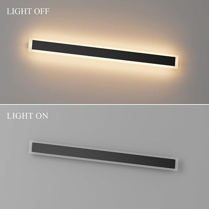 2 Pack 39.4In Long Outdoor LED Wall Light 3000K Modern Exterior Wall Sconce Light IP65 Waterproof for House Porch Courtyard