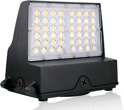 RuggedGrade 60W - Norani Series - Full Cutoff LED Wall Light - Wattage Selectable - 8,500 Lumens - Color Selectable 3000K/4000K/5000K - Outdoor LED Light - DLC 5.1 Premium