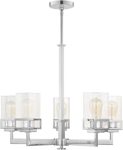 Livex Lighting 40195-91 Harding Brushed Nickel 5 Light Chandelier