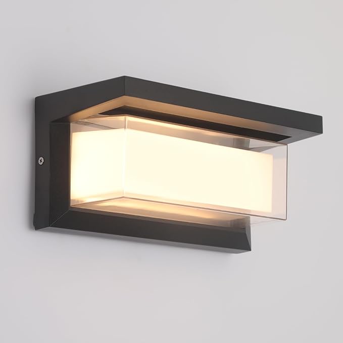 24W LED Outdoor Wall Lights Exterior/Interior Adjustable 3-Color Sconces Lights 2100LM IP65 Waterproof Modern Outdoor Lighting Fixtures Aluminum Wall Lights Compatible with Dimmers