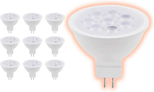 LED MR16 Light Bulbs | 6.5 Watt (40 Watt Equivalent) | GU10 Base | Daylight Color 5000K High Output 500 Lumens | Car Dealership Lighting | 10 Bulbs Pack