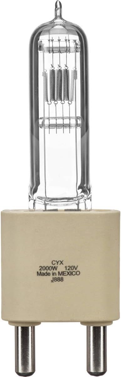 ARRI CYX 2,000 Watt, 120 Volt Quartz Halogen Lamp, 3200 deg.K., Approximate Life: 400 Hours